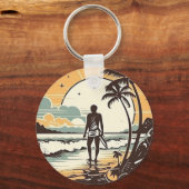 Porte-clés Clavier de sable et de Surf (Recto)