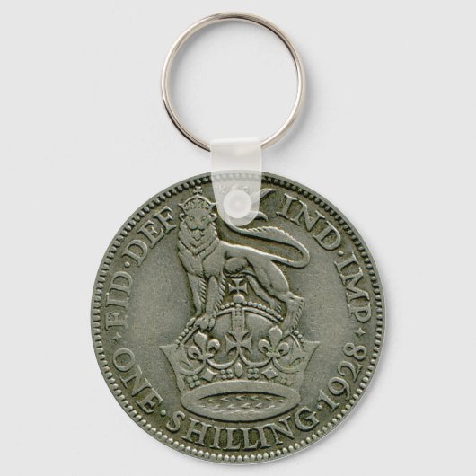 Porte-clés Clavier de shilling britannique 1928 (Recto)