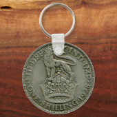 Porte-clés Clavier de shilling britannique 1928 (Recto)