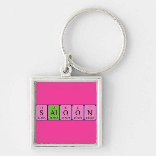 Porte-clés Clavier de table périodique du salon (Devant)