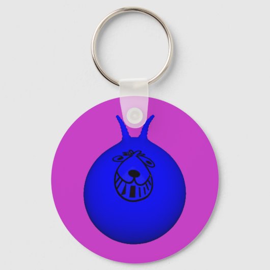 Porte-clés Clavier de trémie d'espace bleu/pourpre (Recto)