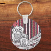 Porte-clés Clavier des Chouettes asiatiques (Recto)