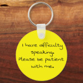 Porte-clés Clavier - difficulté à parler (Recto)