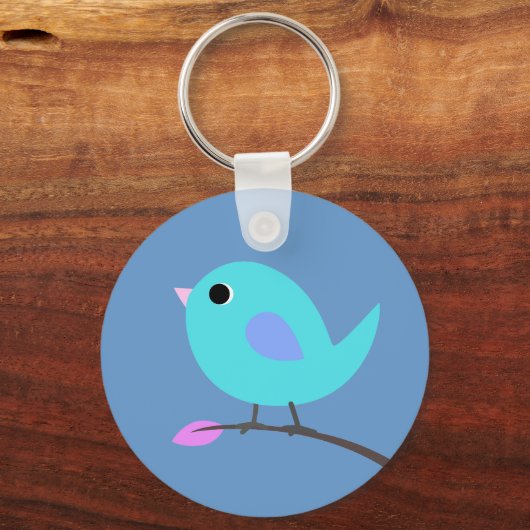 Porte-clés Clavier d'oiseau bleu (Recto)