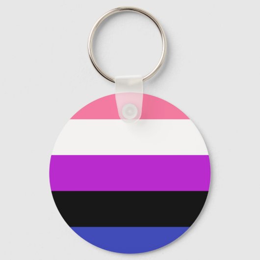 Porte-clés Clavier du drapeau Genderfluide (Recto)