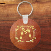 Porte-clés Clavier en cuir Faux personnalisé (Recto)