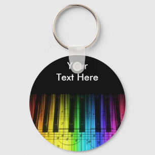 Porte-clés Clavier et notes Rainbow Piano