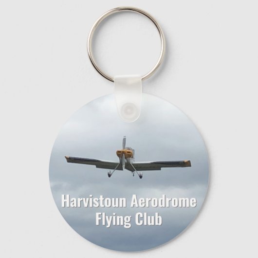 Porte-clés Clavier Flying Club avec avion léger. (Recto)