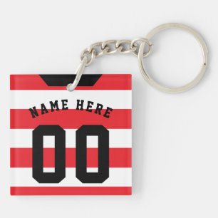 Porte-clés Clavier Jersey De Football Personnalisé, Bandes Ro