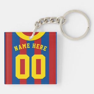 Porte-clés Clavier Jersey de football personnalisé, rouge et