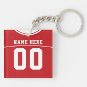 Porte-clés Clavier Jersey Personnalisable, Crosse De Football (Dos)