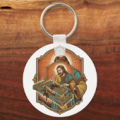 Porte-clés Clavier Mécanique Cassé par un Café Jésus Technolo (Recto)