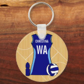 Porte-clés Clavier Netball personnalisable Nichola (Verso)