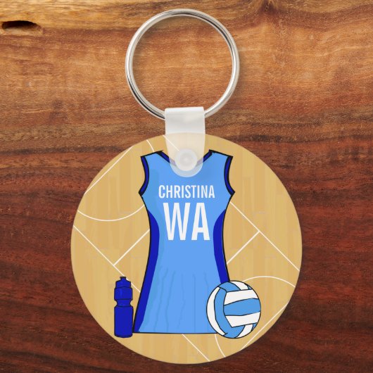 Porte-clés Clavier Netball personnalisé unique (Recto)