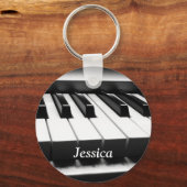 Porte-clés Clavier noir et blanc classique (Recto)