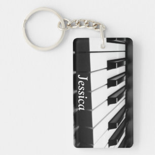 Porte-clés Clavier noir et blanc classique