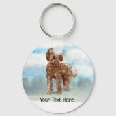 Porte-clés Clavier personnalisé Labradoodle (Recto)