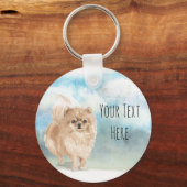 Porte-clés Clavier Poméranien personnalisé (Recto)