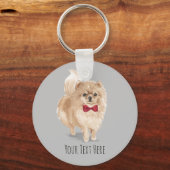 Porte-clés Clavier Poméranien personnalisé (Recto)