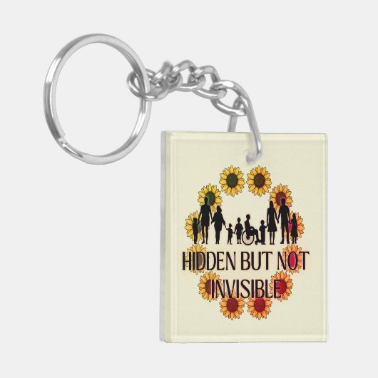 Porte-clés Clavier pour handicap caché personnalisé (Devant gauche)