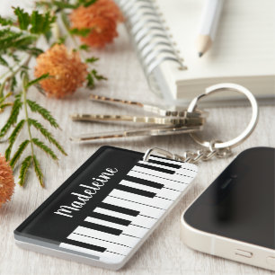 Porte-clés Clavier pour piano noir blanc