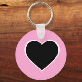 Porte-clés Clavier rose et noir. (Recto)