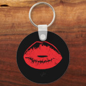 Porte-clés Clavier rouge Kiss (Recto)