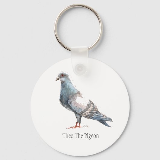 Porte-clés Clavier "Theo The Pigeon" (Recto)