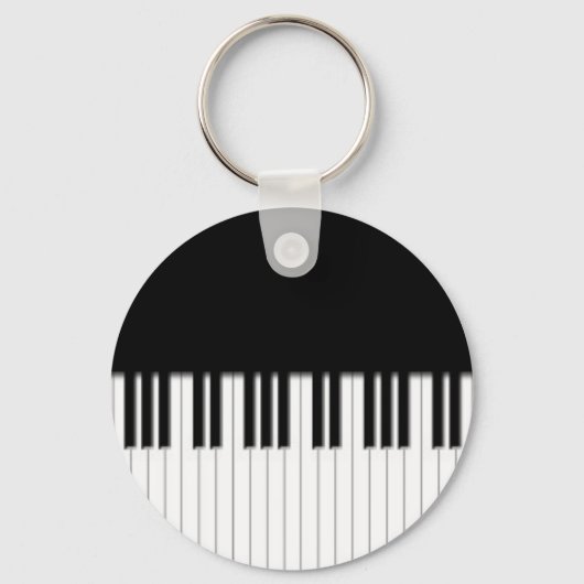 Porte-clés Clavier - Touches de clavier de piano noir blanc (Recto)