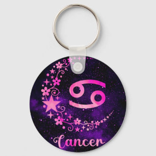 Porte-clés Clavier Zodiaque pour cancer rose