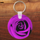 Porte-clés Clé de conception d'esquisse d'art Rose violet (Recto)