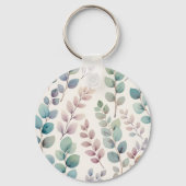 Porte-clés Clé de messagerie Feuille Pastel Eucalyptus souple (Verso)