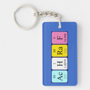 Porte-clés Clé de nom de table périodique Achraf