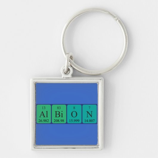 Porte-clés Clé de nom de table périodique Albion (Devant)
