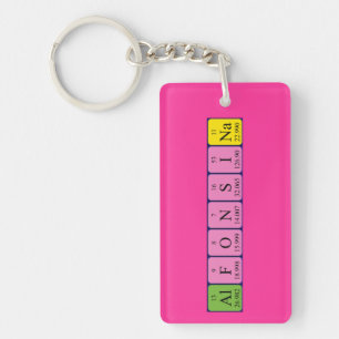 Porte-clés Clé de nom de table périodique Alfonsina