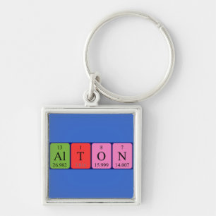 Porte-clés Clé de nom de table périodique Alton