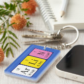 Porte-clés Clé de nom de table périodique Arlin (Devant droit)