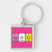 Porte-clés Clé de nom de table périodique Ashli (Devant)