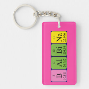 Porte-clés Clé de nom de table périodique Balbina