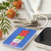 Porte-clés Clé de nom de table périodique Barrett (Devant droit)