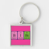 Porte-clés Clé de nom de table périodique Bibi (Devant)