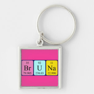 Porte-clés Clé de nom de table périodique Bruna