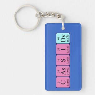 Porte-clés Clé de nom de table périodique Cassidy