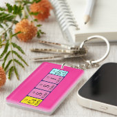 Porte-clés Clé de nom de table périodique Cassidy (Devant droit)