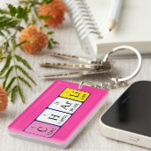 Porte-clés Clé de nom de table périodique Charli (Devant droit)