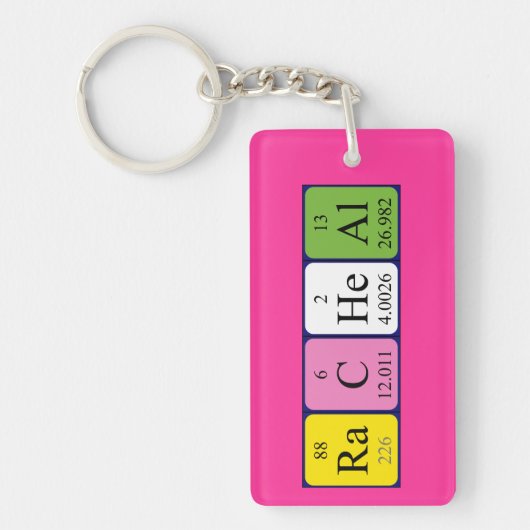 Porte-clés Clé de nom de table périodique de la mise en cache (Devant)