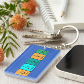 Porte-clés Clé de nom de table périodique Dustin (Devant droit)