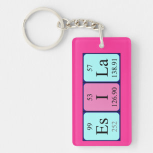 Porte-clés Clé de nom de table périodique Esila