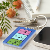 Porte-clés Clé de nom de table périodique Gaute (Devant droit)