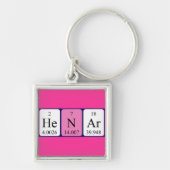 Porte-clés Clé de nom de table périodique Henar (Devant)